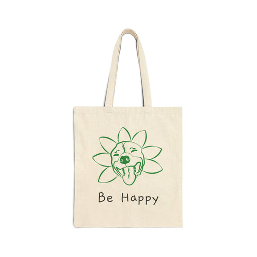 Cheerful Dog-Themed Canvas Tote Bag | Eco-Friendly Shopper, Gift for Animal Lovers, Everyday Use, Cute Design, Bags for School