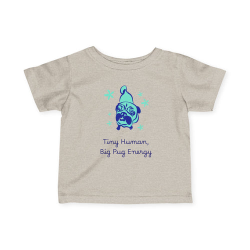Adorable Pug Energy Infant Tee, Cute Baby T-Shirt, Dog Lover Gift, Toddler Apparel, Unique Baby Outfit, Fun Nursery Decor